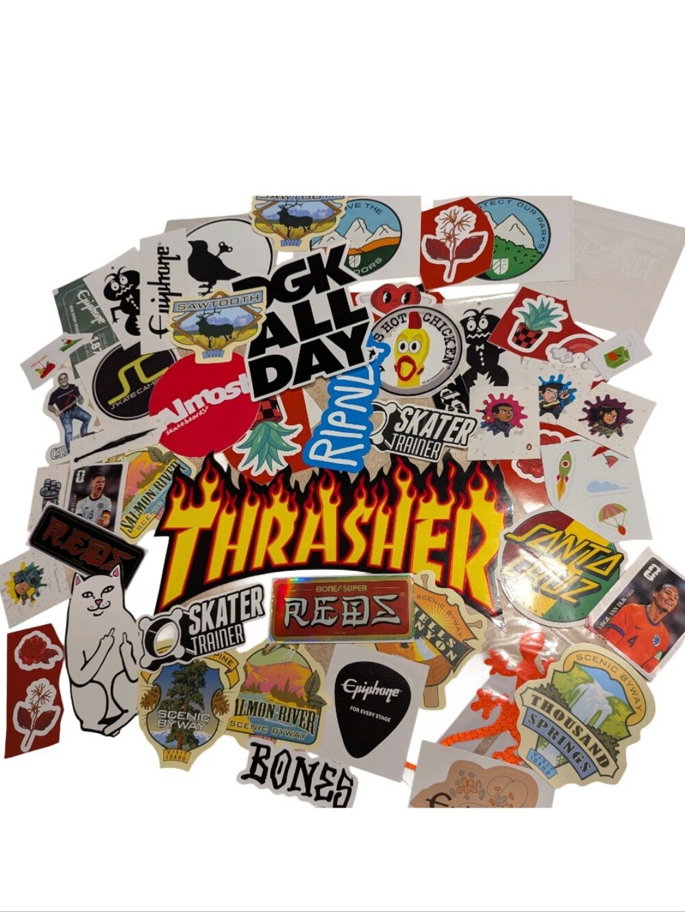 Lot Stickers Thrasher, Santa Cruz, Others...
